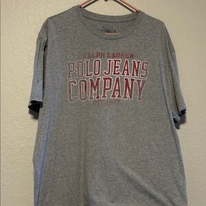 Ralph Lauren Gray and Red Polo Jeans Tee